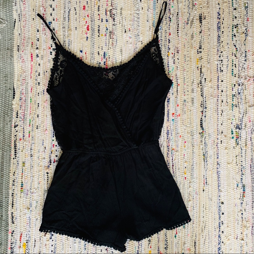 Black Lace Romper